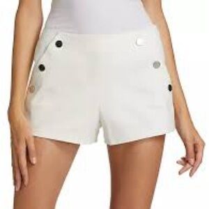 Ramy Brook High Waist White Shorts